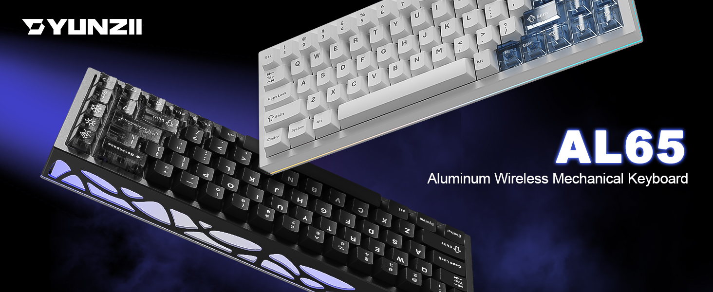 Amazon.com: YUNZII AL65 Wireless Mechanical Keyboard, Full